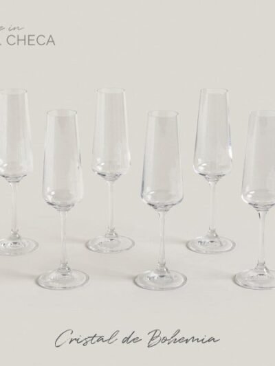 Set x 6 copas de champagne cristal de bohemia corvus 160 ml          Preguntar a ChatGPT
