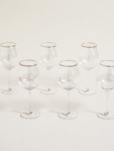 Set x 6 copas margot borde dorado 400 ml