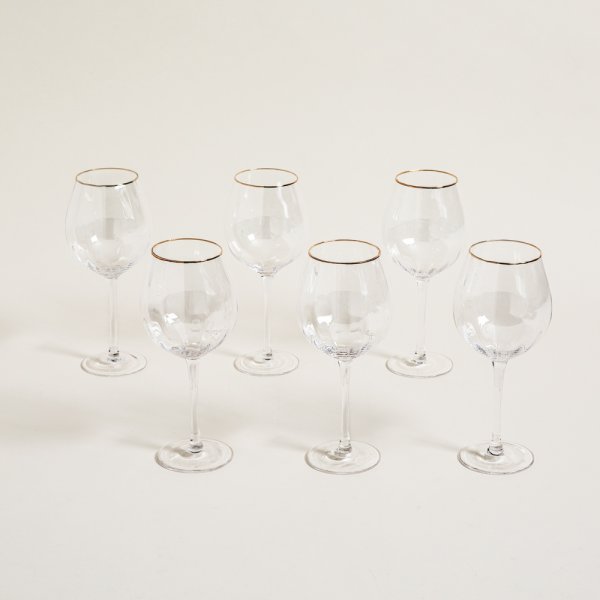 Set x 6 copas margot borde dorado 400 ml